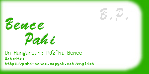 bence pahi business card